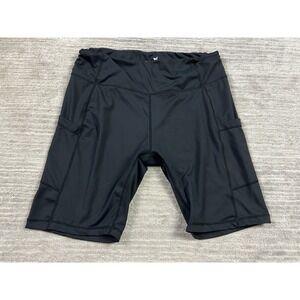 Baleaf Shorts Womens XL Black Biker Pockets Pull On Polyester Blend Athleisure